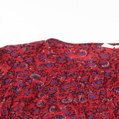 Womens UK Size S Gap Red Basic T-Shirt