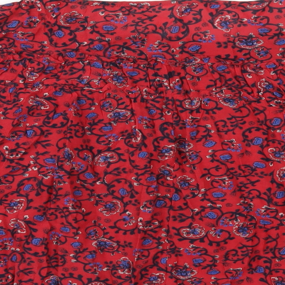 Womens UK Size S Gap Red Basic T-Shirt