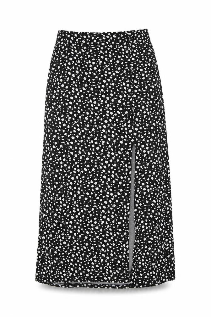 Womens UK Size 8 Boohoo Black A-Line Skirt