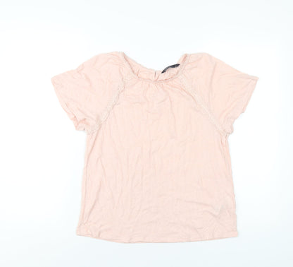 Womens UK Size 6 Marks and Spencer Pink Basic T-Shirt