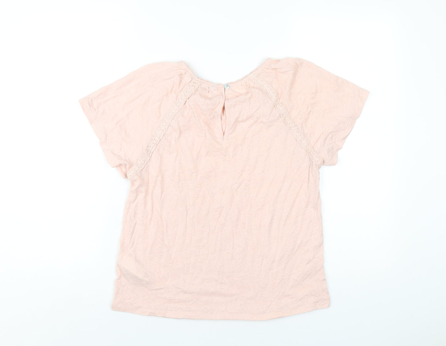 Womens UK Size 6 Marks and Spencer Pink Basic T-Shirt