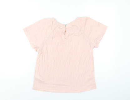 Womens UK Size 6 Marks and Spencer Pink Basic T-Shirt