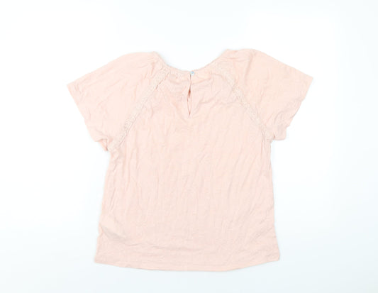 Womens UK Size 6 Marks and Spencer Pink Basic T-Shirt
