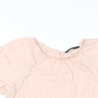 Womens UK Size 6 Marks and Spencer Pink Basic T-Shirt