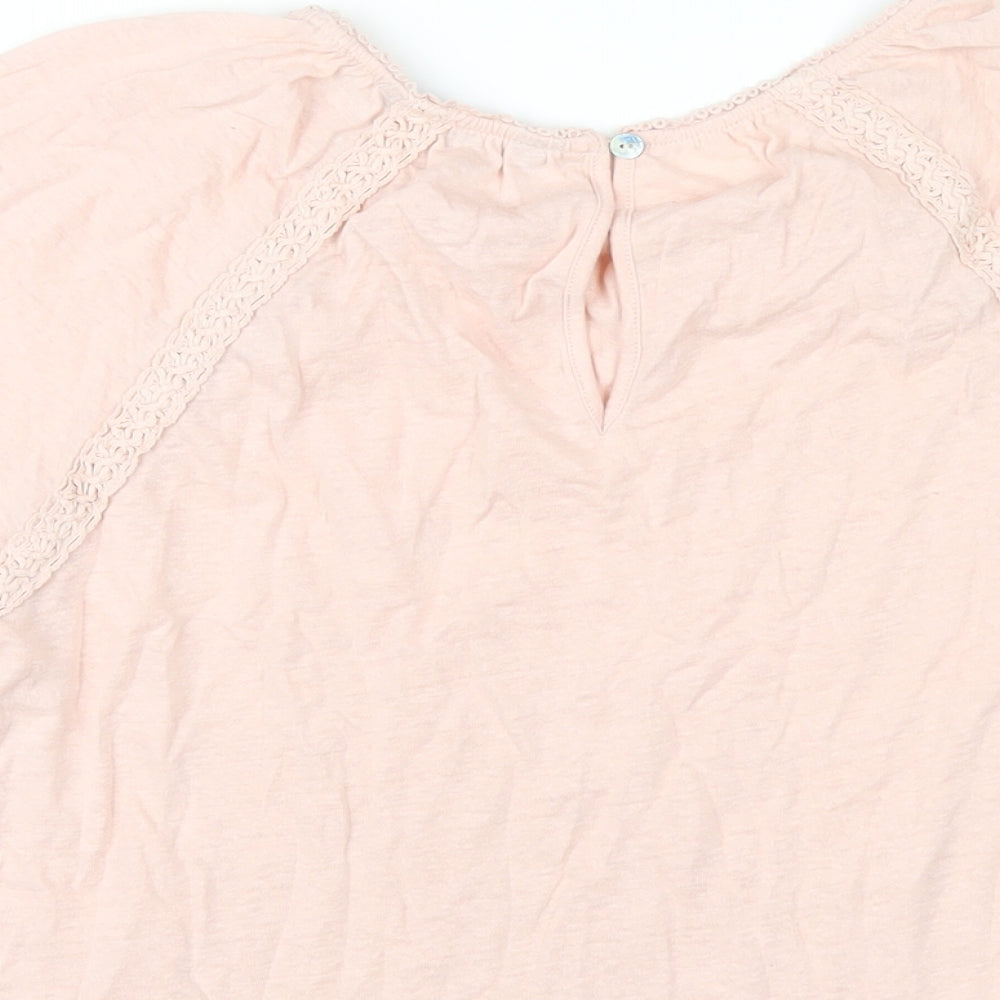 Womens UK Size 6 Marks and Spencer Pink Basic T-Shirt