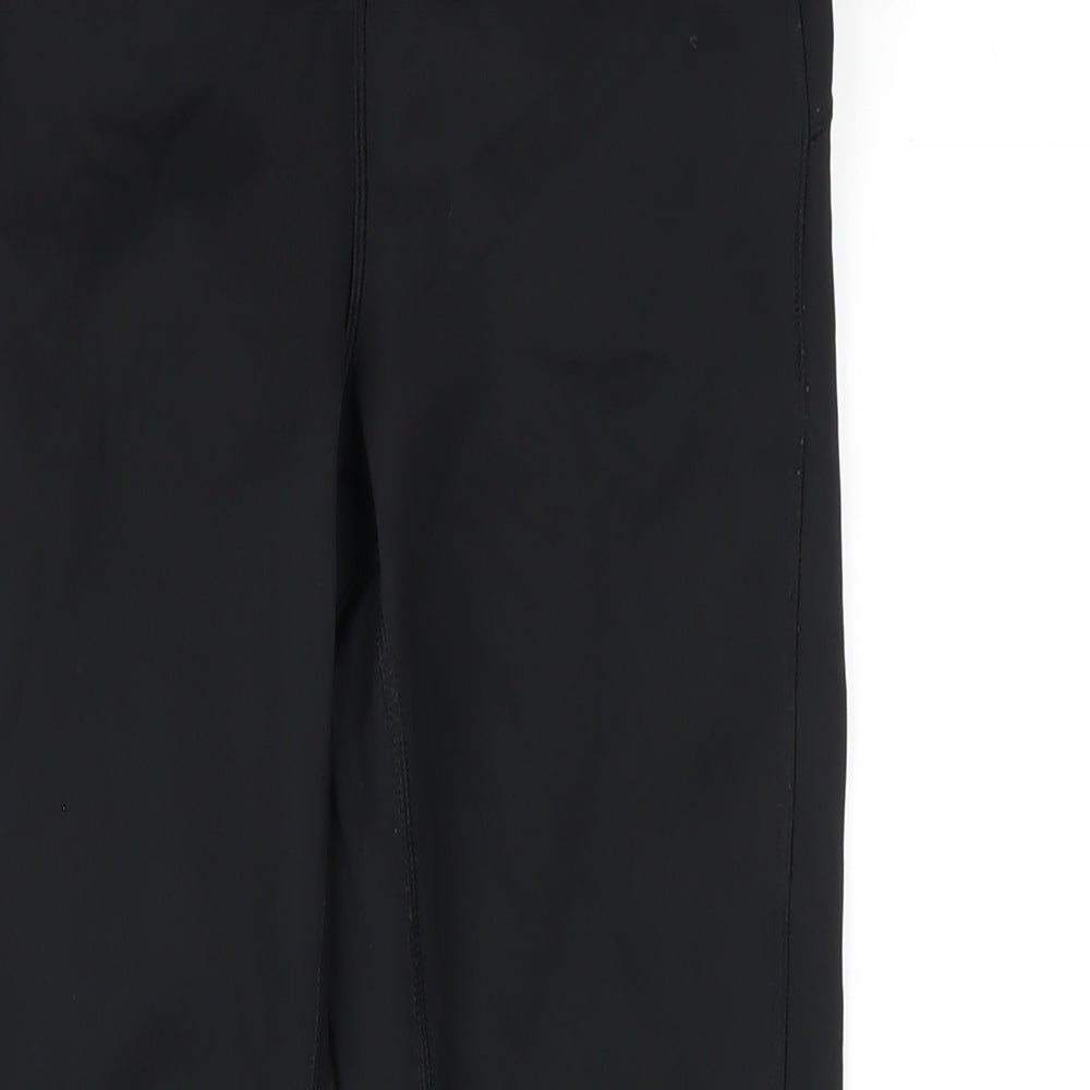 GOODMOVE Womens Black Polyester Capri Leggings Size 10 L27 in Regular Pullover