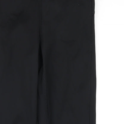 GOODMOVE Womens Black Polyester Capri Leggings Size 10 L27 in Regular Pullover