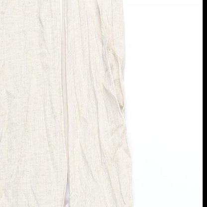 ASOS Womens Beige Viscose Mini Size 10 Halter Zip