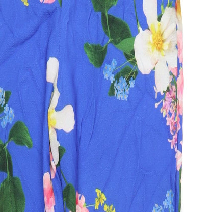 Womens UK Size 8 Boohoo Regular Fit  Blue Trousers