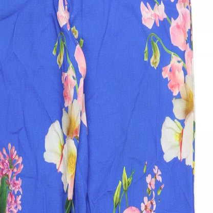 Womens UK Size 8 Boohoo Regular Fit  Blue Trousers