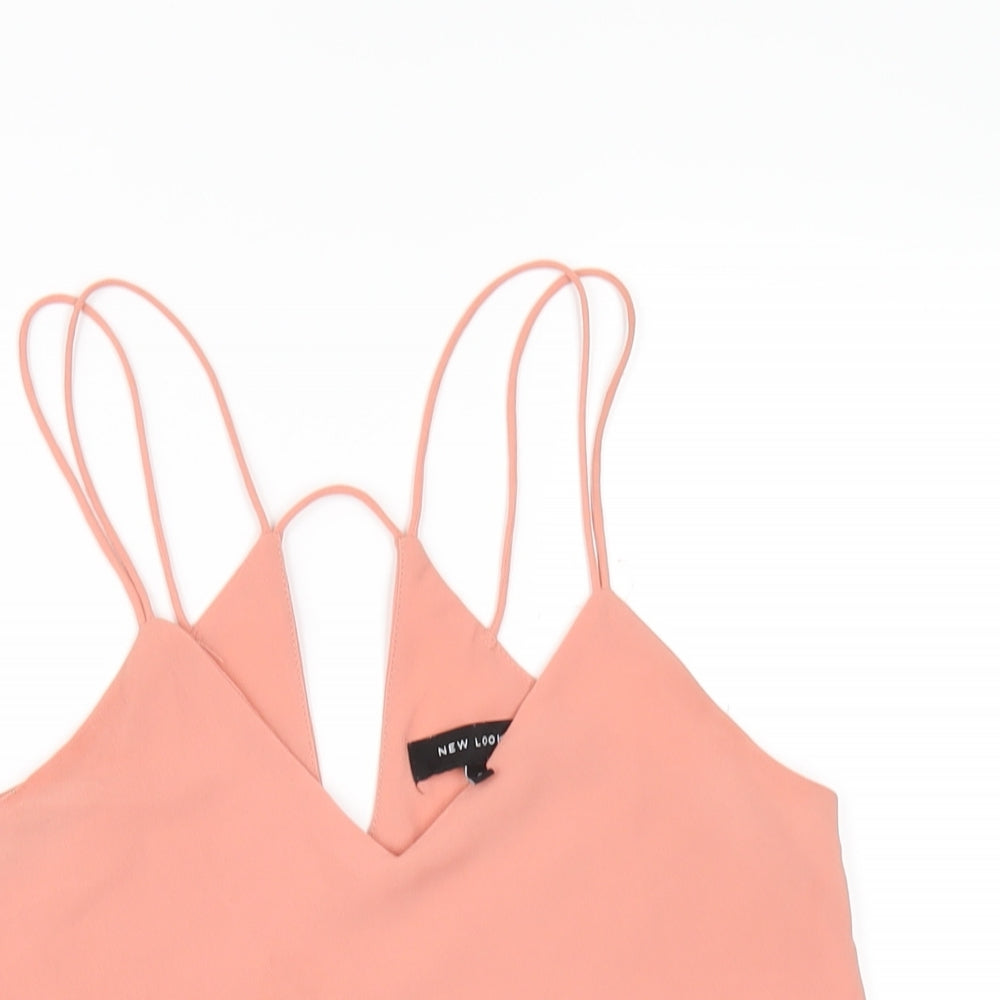 Womens UK Size 6 New Look Pink Camisole T-Shirt