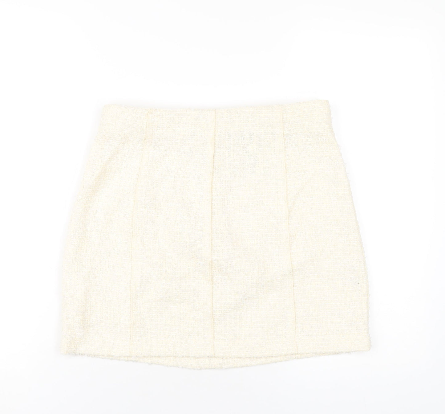 Womens UK Size XL Zara A-Line Tweed Skirt