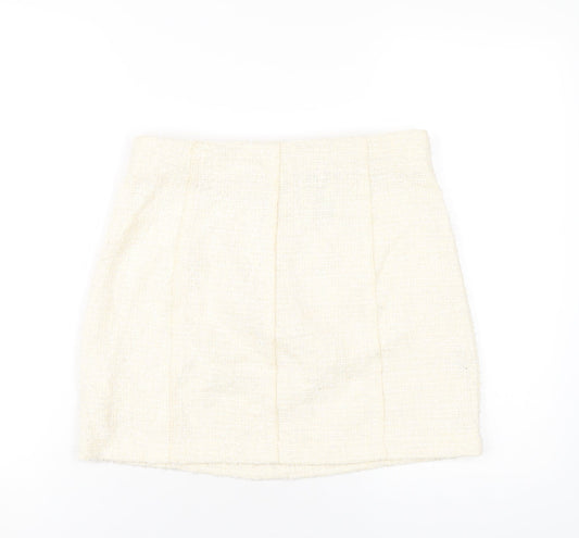 Womens UK Size XL Zara A-Line Tweed Skirt