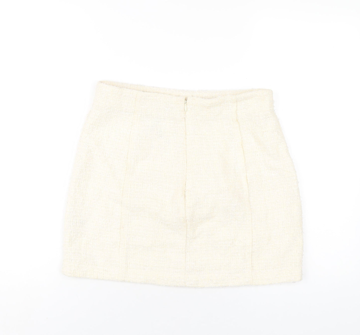 Womens UK Size XL Zara A-Line Tweed Skirt