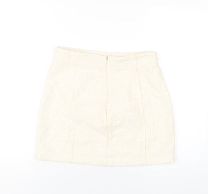 Womens UK Size XL Zara A-Line Tweed Skirt