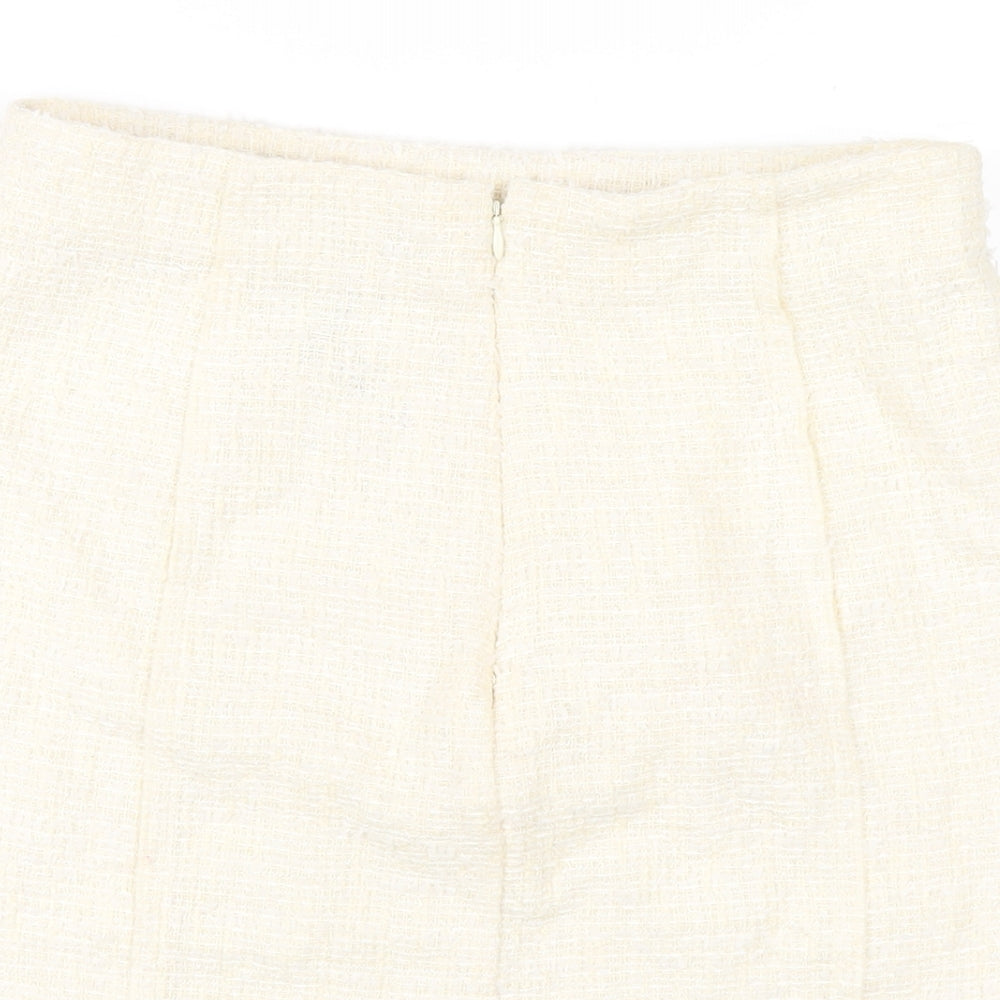 Womens UK Size XL Zara A-Line Tweed Skirt