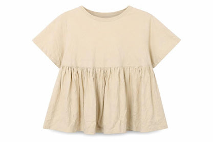 Womens UK Size M Zara Beige Basic T-Shirt