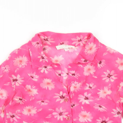 Womens UK Size S Kookai Pink Basic Button-Up