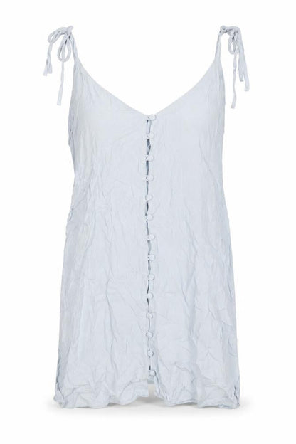 Topshop Womens Blue Viscose A-Line Size 14 V-Neck Button