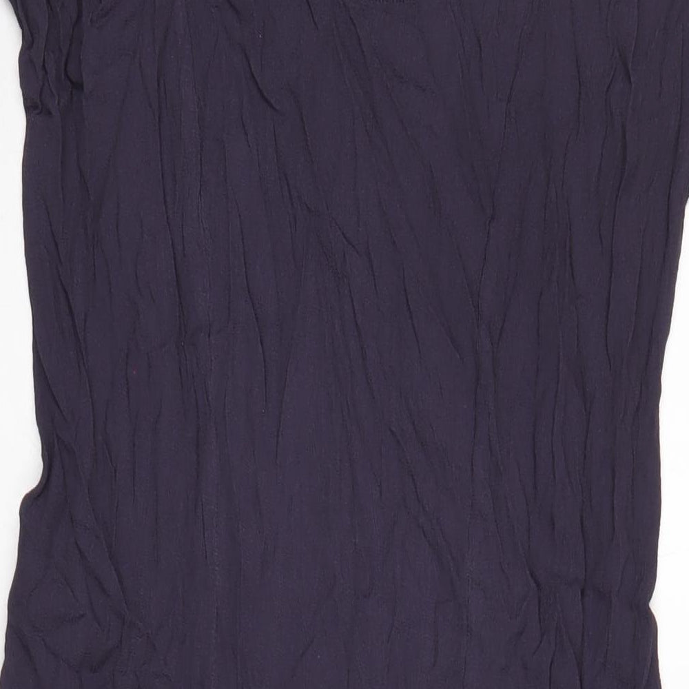 John Lewis Womens Purple Polyester A-Line Size XL Scoop Neck Pullover