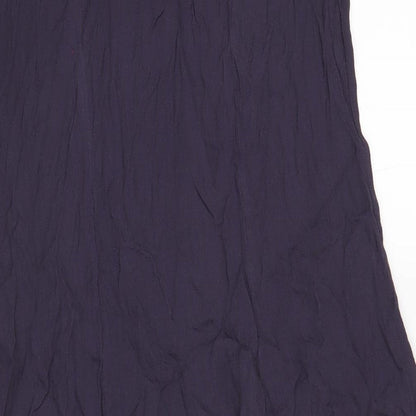 John Lewis Womens Purple Polyester A-Line Size XL Scoop Neck Pullover