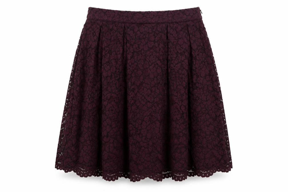 Womens UK Size 10 H&M A-Line Lace Skirt