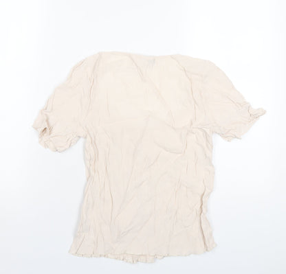 Womens UK Size 6 Oasis Pink Basic Blouse
