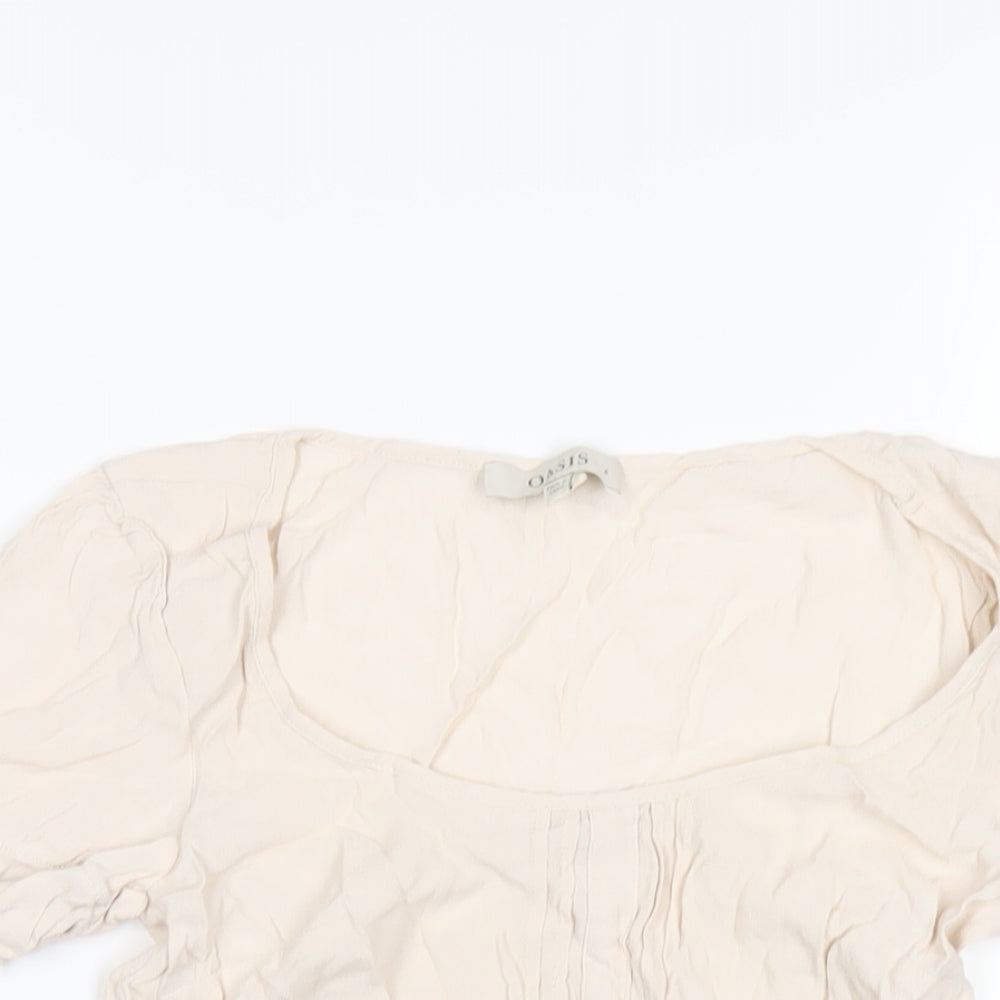 Womens UK Size 6 Oasis Pink Basic Blouse