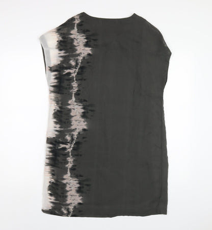VERO MODA Womens Green Tie Dye Polyester A-Line Size XS Round Neck Pullover