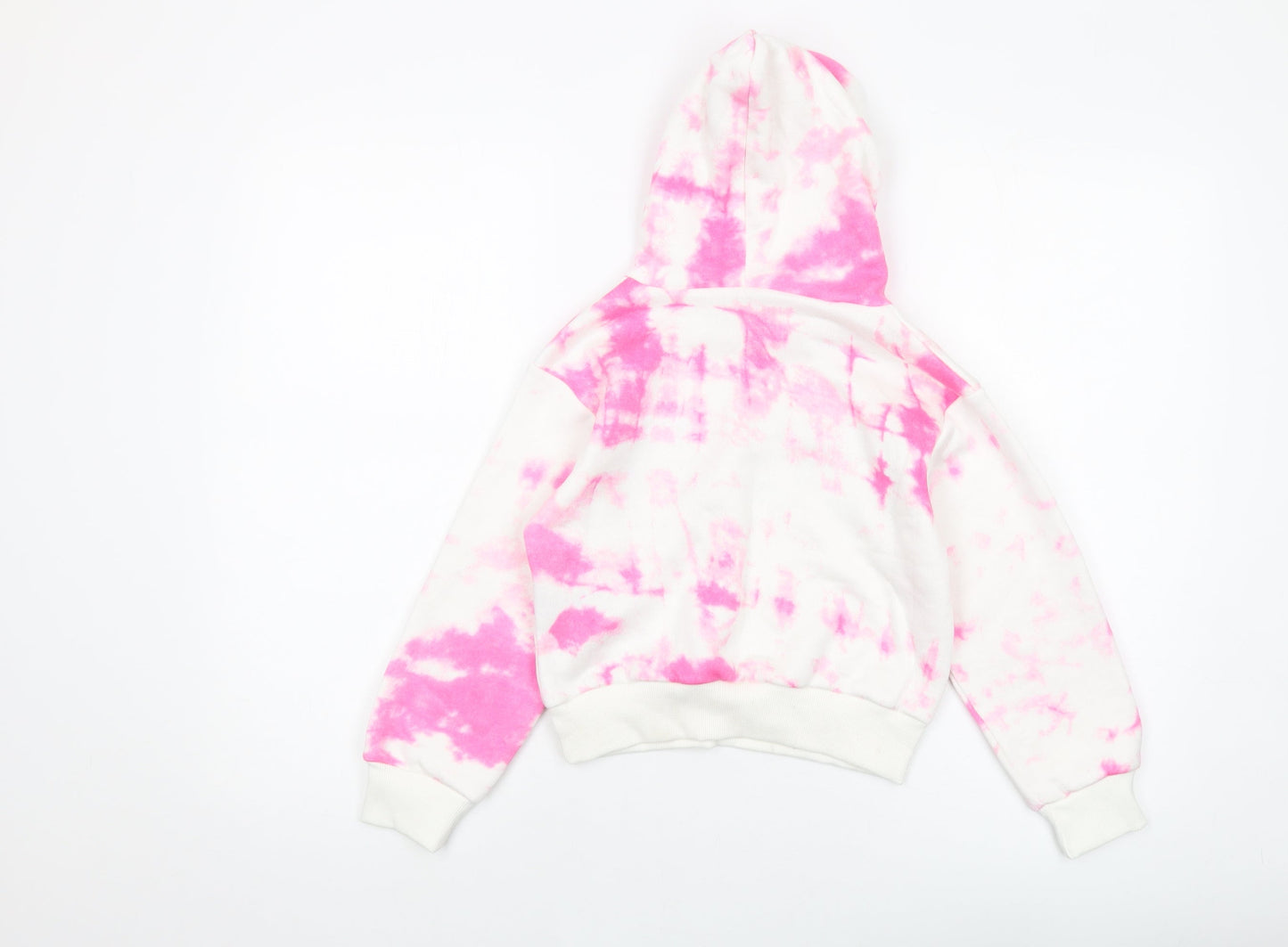 A2Z Girls Pink Geometric Polyester Pullover Hoodie Size 7-8 Years Pullover