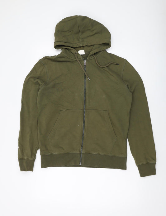 Mens UK Size S Marks and Spencer Green Full Zip Hoodie