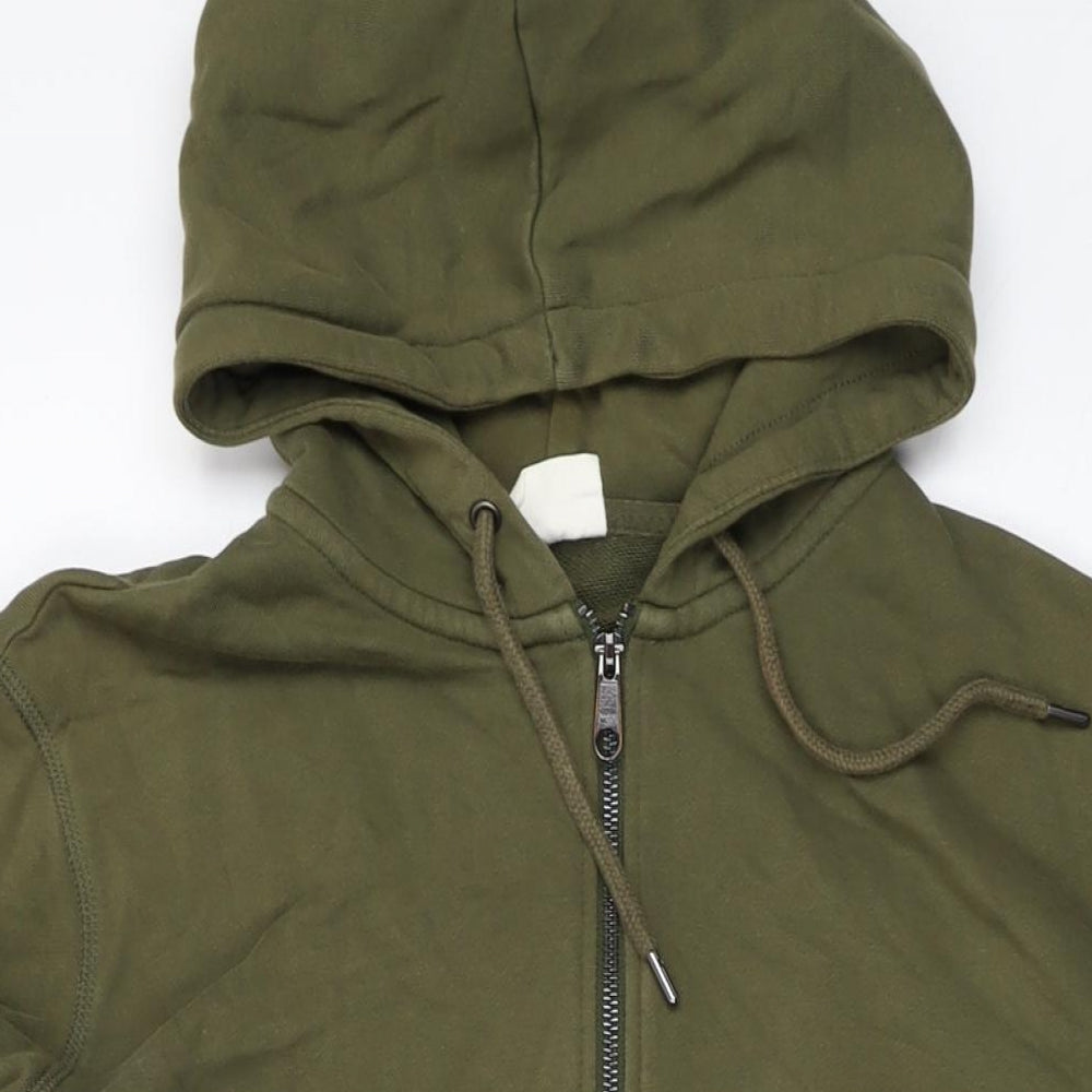 Mens UK Size S Marks and Spencer Green Full Zip Hoodie