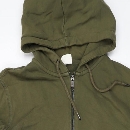 Mens UK Size S Marks and Spencer Green Full Zip Hoodie