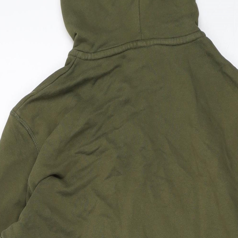 Mens UK Size S Marks and Spencer Green Full Zip Hoodie