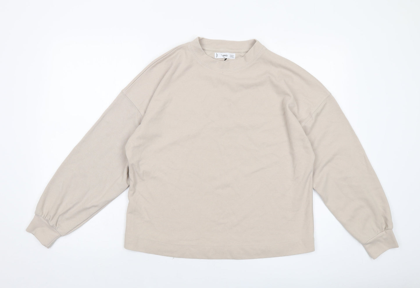 Mnago Womens Beige Polyester Pullover Sweatshirt Size S Pullover