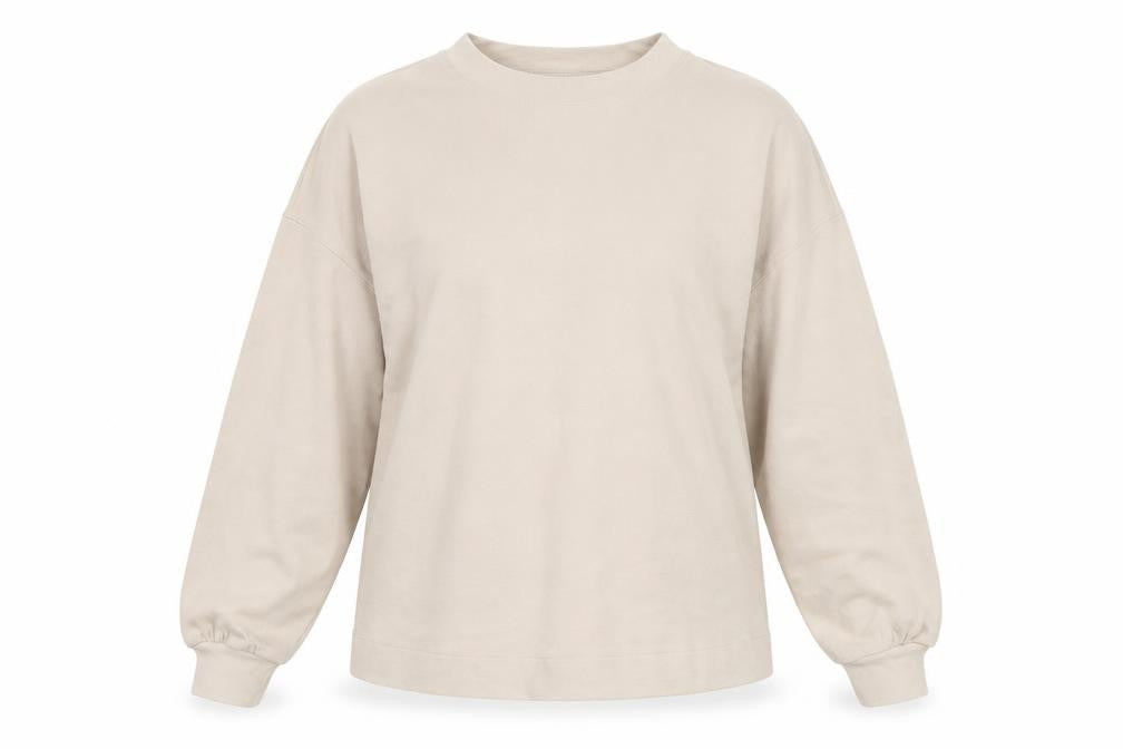 Mango Womens Beige Polyester Pullover Sweatshirt Size S Pullover