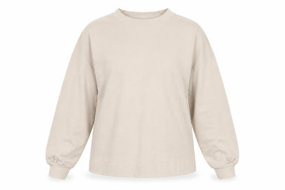 Mango Womens Beige Polyester Pullover Sweatshirt Size S Pullover