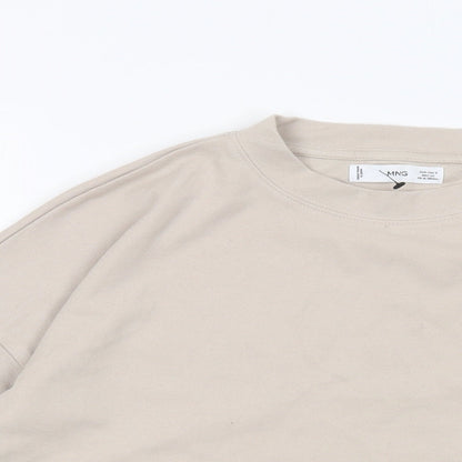 Mnago Womens Beige Polyester Pullover Sweatshirt Size S Pullover