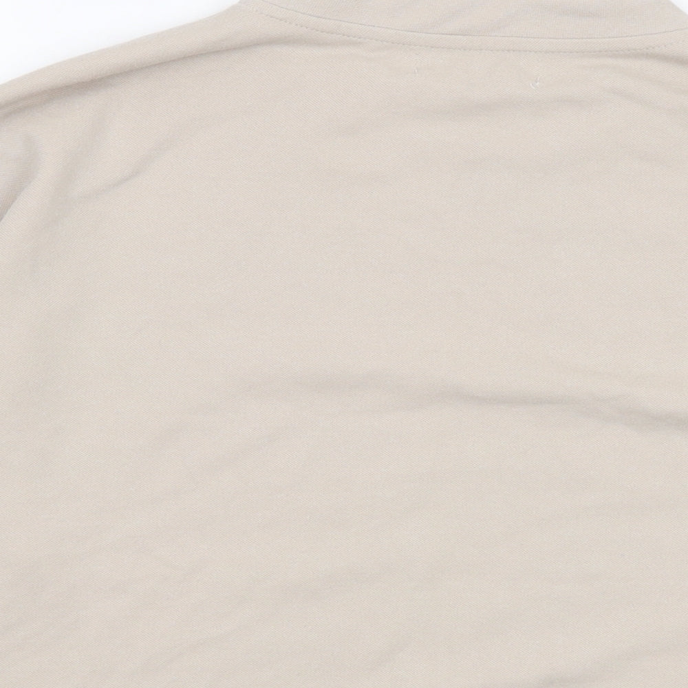 Mnago Womens Beige Polyester Pullover Sweatshirt Size S Pullover
