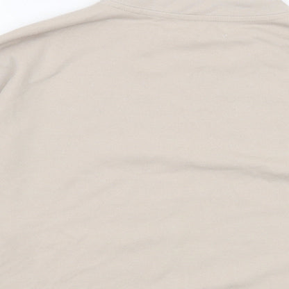 Mnago Womens Beige Polyester Pullover Sweatshirt Size S Pullover