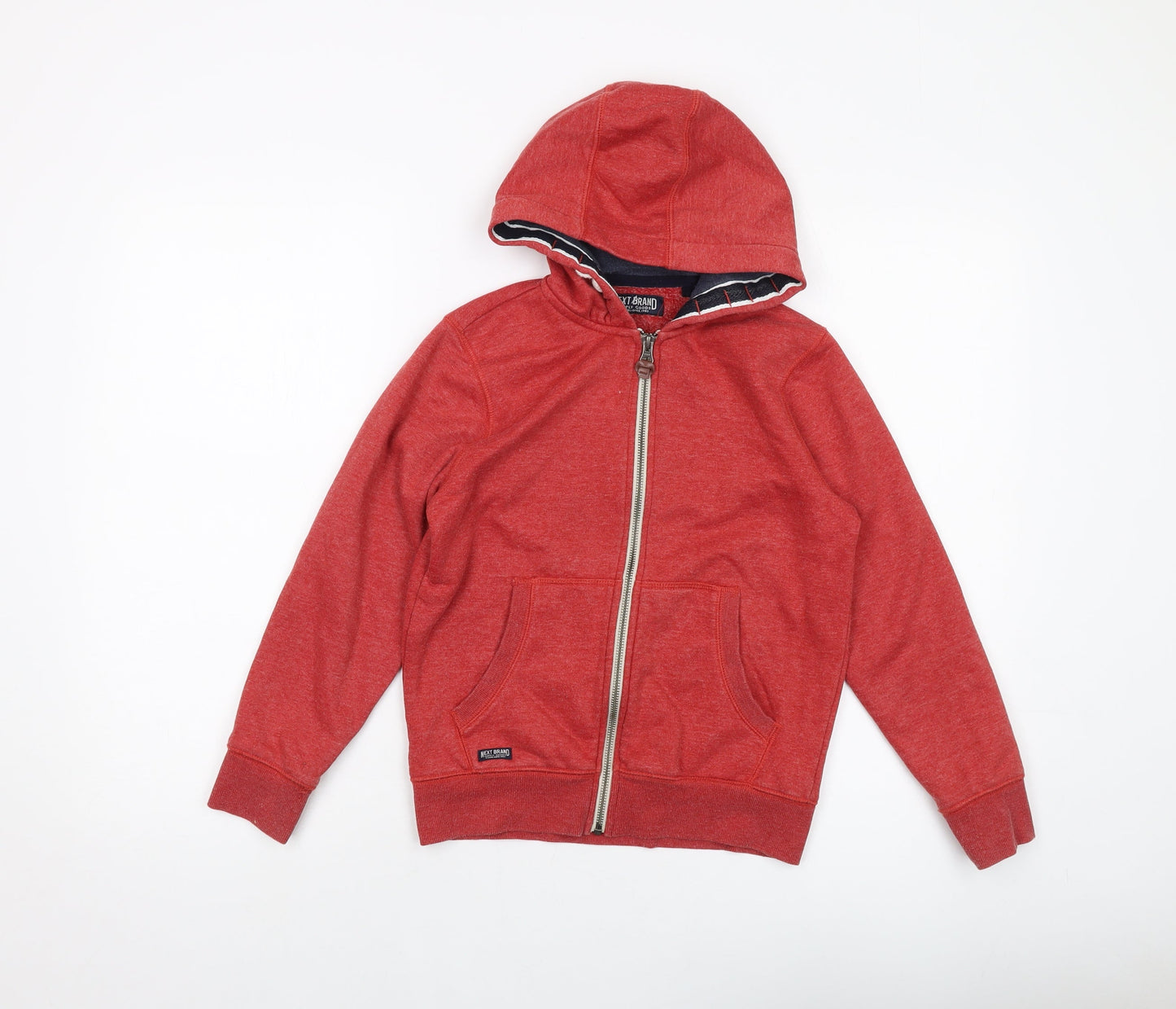 Niek Boys Red Cotton Full Zip Hoodie Size 9 Years Zip