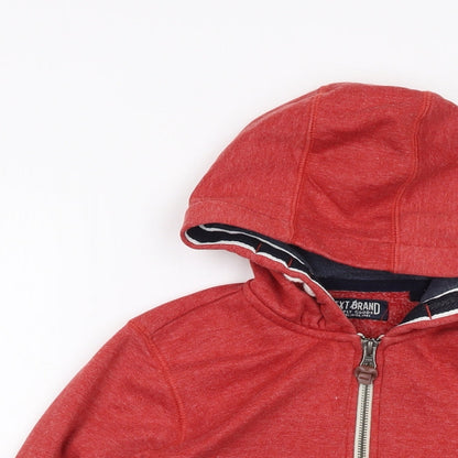 Niek Boys Red Cotton Full Zip Hoodie Size 9 Years Zip