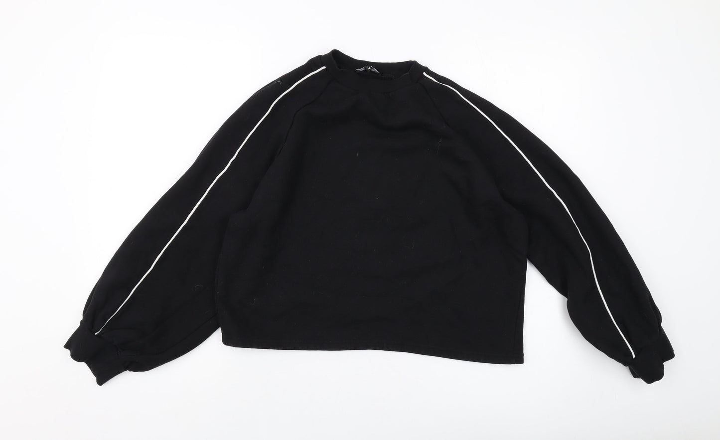 Womens UK Size 14 Boohoo Black Pullover Sweatshirt