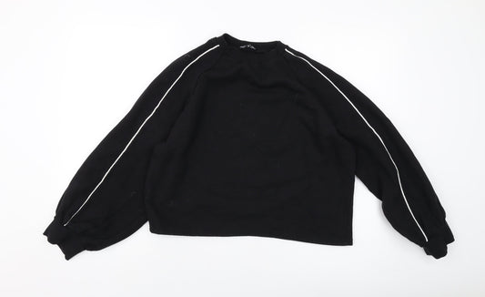 Womens UK Size 14 Boohoo Black Pullover Sweatshirt
