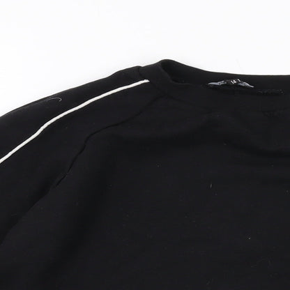 Womens UK Size 14 Boohoo Black Pullover Sweatshirt