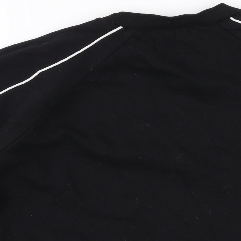 Womens UK Size 14 Boohoo Black Pullover Sweatshirt