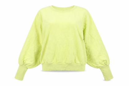 Zara Womens Green Cotton Pullover Sweatshirt Size S Pullover