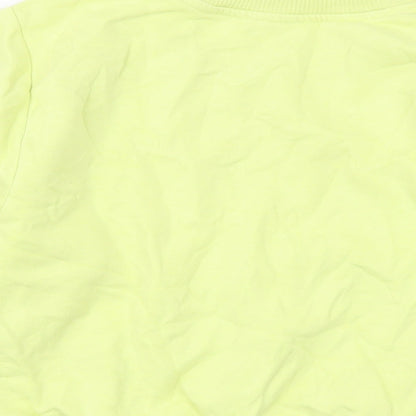 Zara Womens Green Cotton Pullover Sweatshirt Size S Pullover