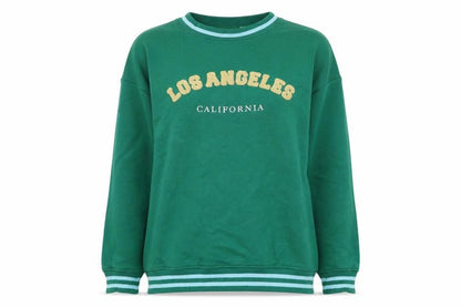 Daisy Street Womens Green Cotton Pullover Sweatshirt Size 8 Pullover