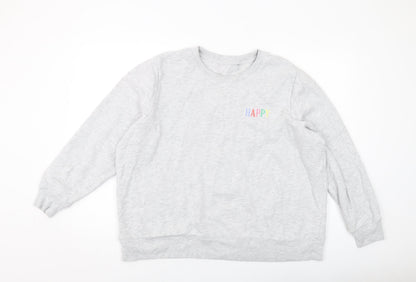 Womens UK Size 22 Marks and Spencer Grey Pullover Sweatshirt